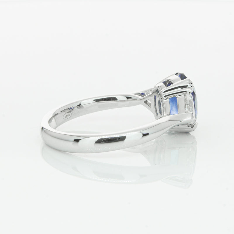 18ct White Gold 2.10ct Sapphire & Diamond Ring-Ring-Walker & Hall