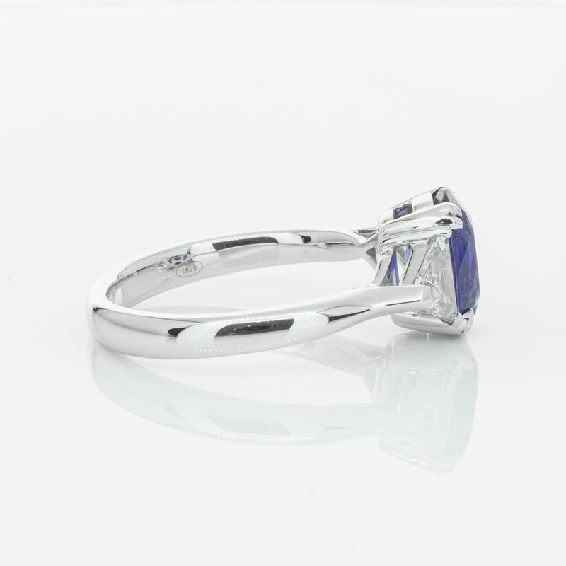 18ct White Gold 2.10ct Sapphire & Diamond Ring-Ring-Walker & Hall