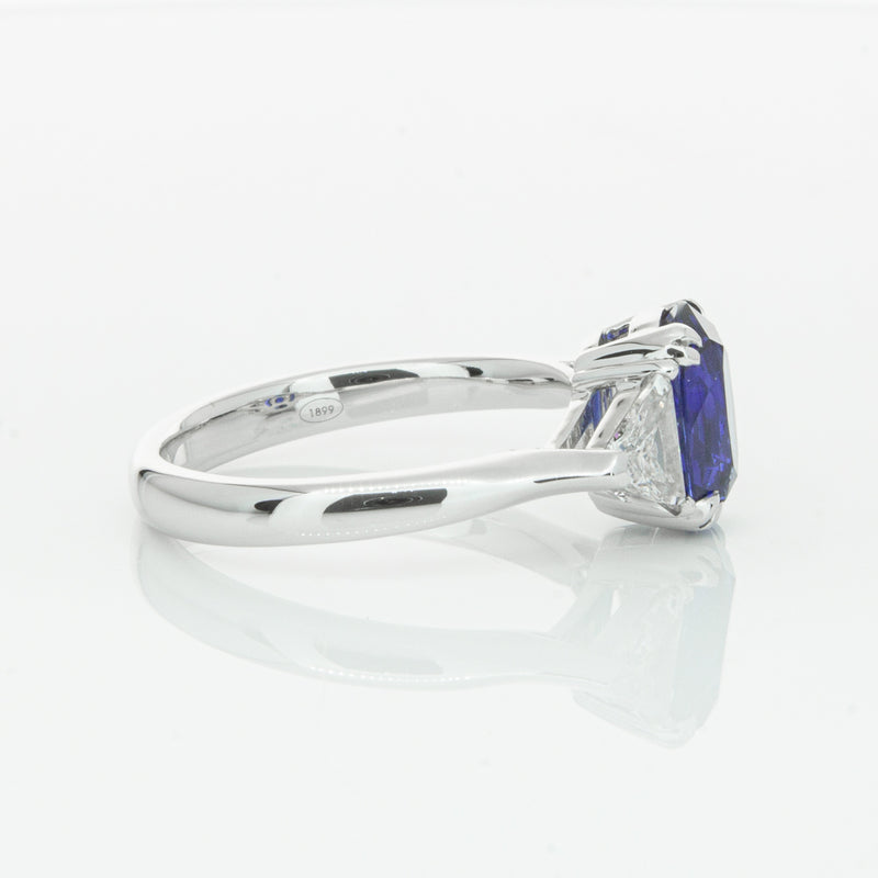 18ct White Gold 2.10ct Sapphire & Diamond Ring-Ring-Walker & Hall