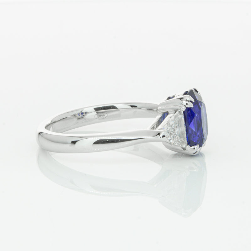 18ct White Gold 2.10ct Sapphire & Diamond Ring-Ring-Walker & Hall