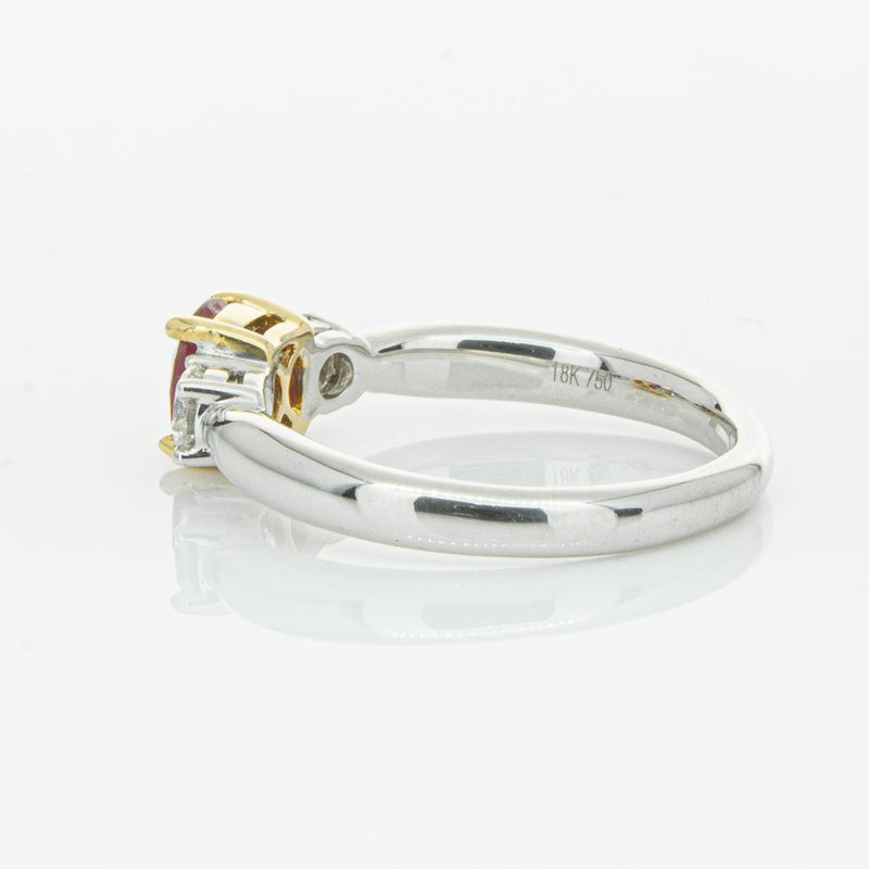 18ct White Gold 1.02ct Ruby & Diamond Ring-Ring-Walker & Hall