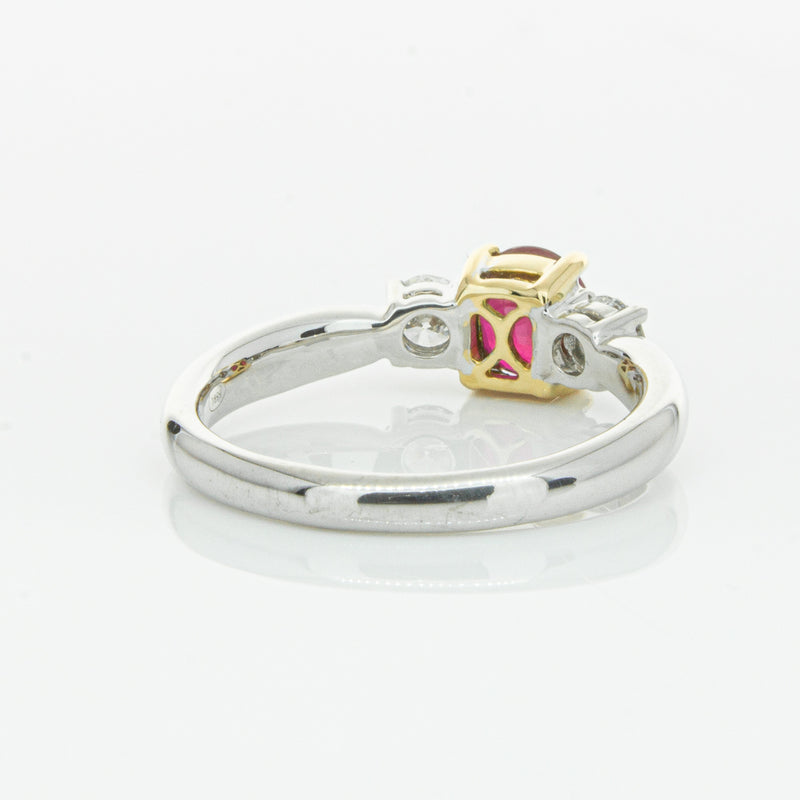 18ct White Gold 1.02ct Ruby & Diamond Ring-Ring-Walker & Hall