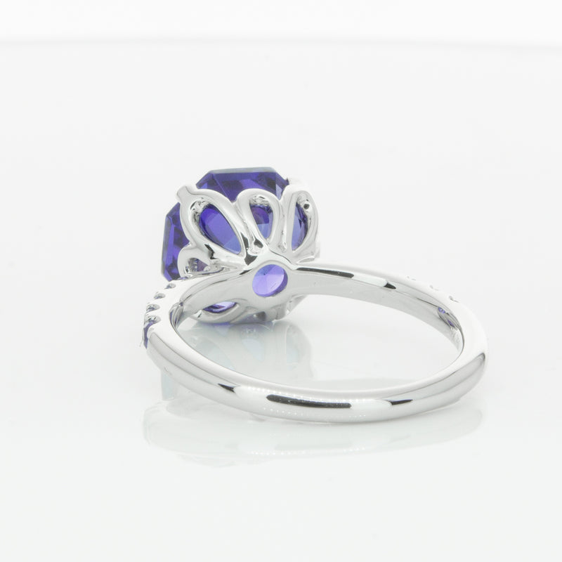 18ct White Gold Tanzanite Octavus Ring-Ring-Walker & Hall