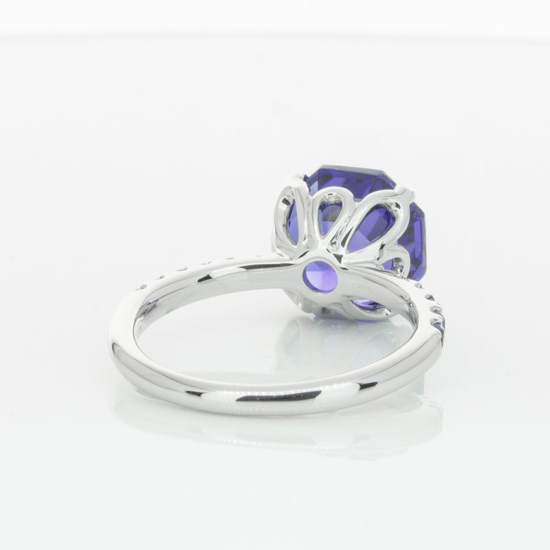 18ct White Gold Tanzanite Octavus Ring-Ring-Walker & Hall