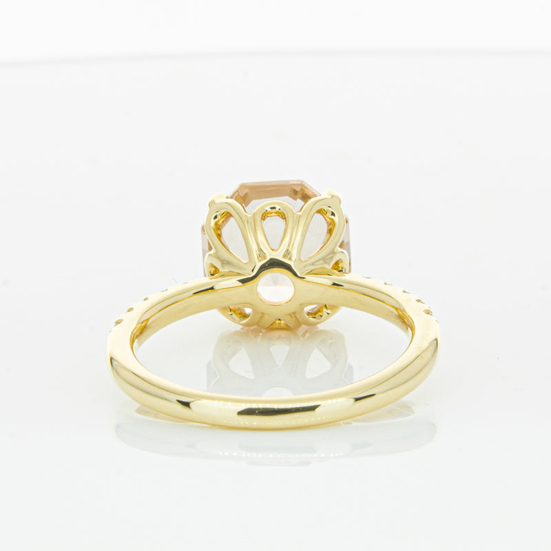 18ct Yellow Gold Morganite Octavus Ring-Ring-Walker & Hall