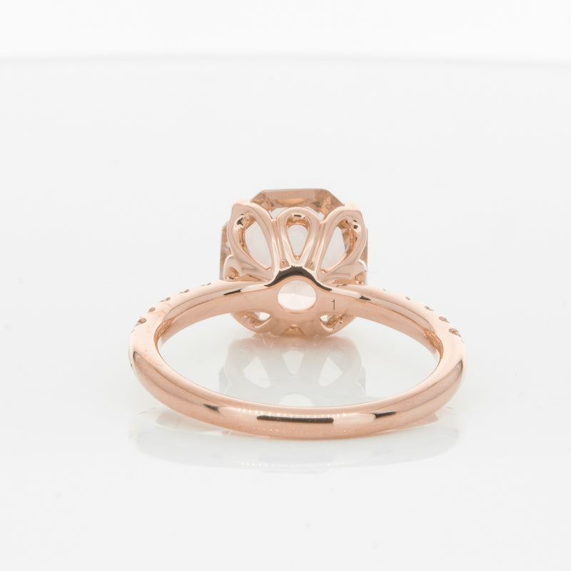 18ct Rose Gold Morganite Octavus Ring-Ring-Walker & Hall