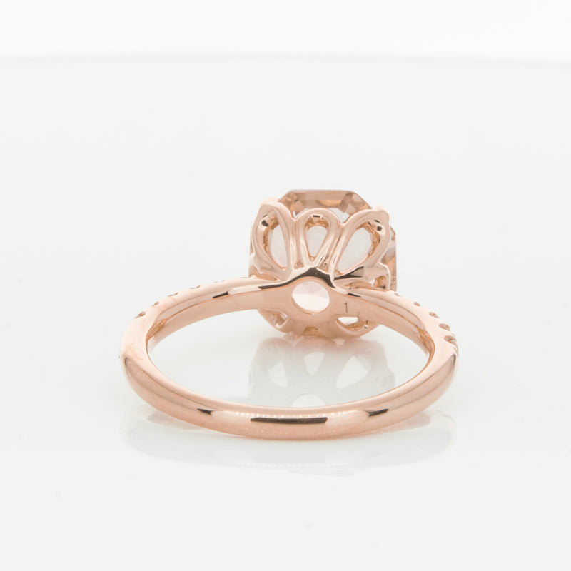 18ct Rose Gold Morganite Octavus Ring-Ring-Walker & Hall