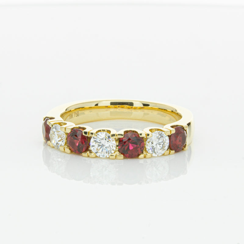 18ct Yellow Gold Ruby & Diamond Rialto Ring-Ring-Walker & Hall