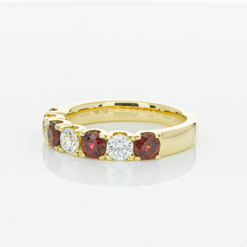 18ct Yellow Gold Ruby & Diamond Rialto Ring-Ring-Walker & Hall