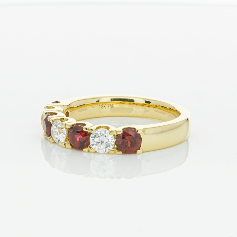 18ct Yellow Gold Ruby & Diamond Rialto Ring-Ring-Walker & Hall