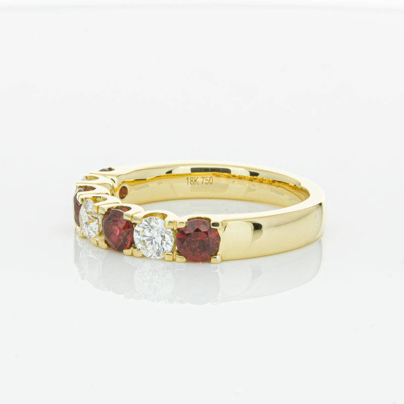 18ct Yellow Gold Ruby & Diamond Rialto Ring-Ring-Walker & Hall