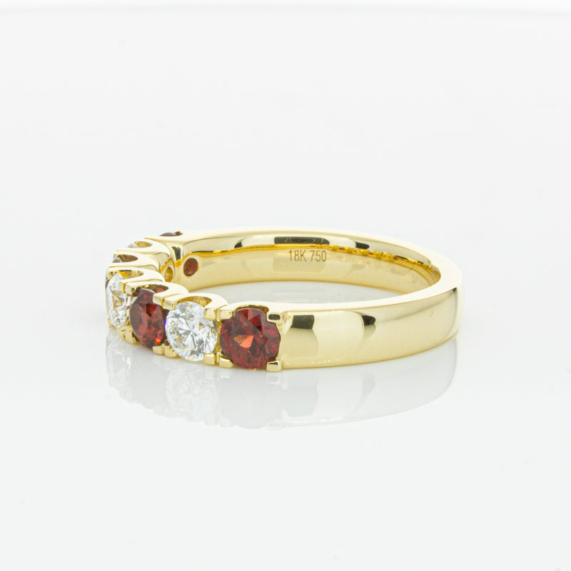 18ct Yellow Gold Ruby & Diamond Rialto Ring-Ring-Walker & Hall