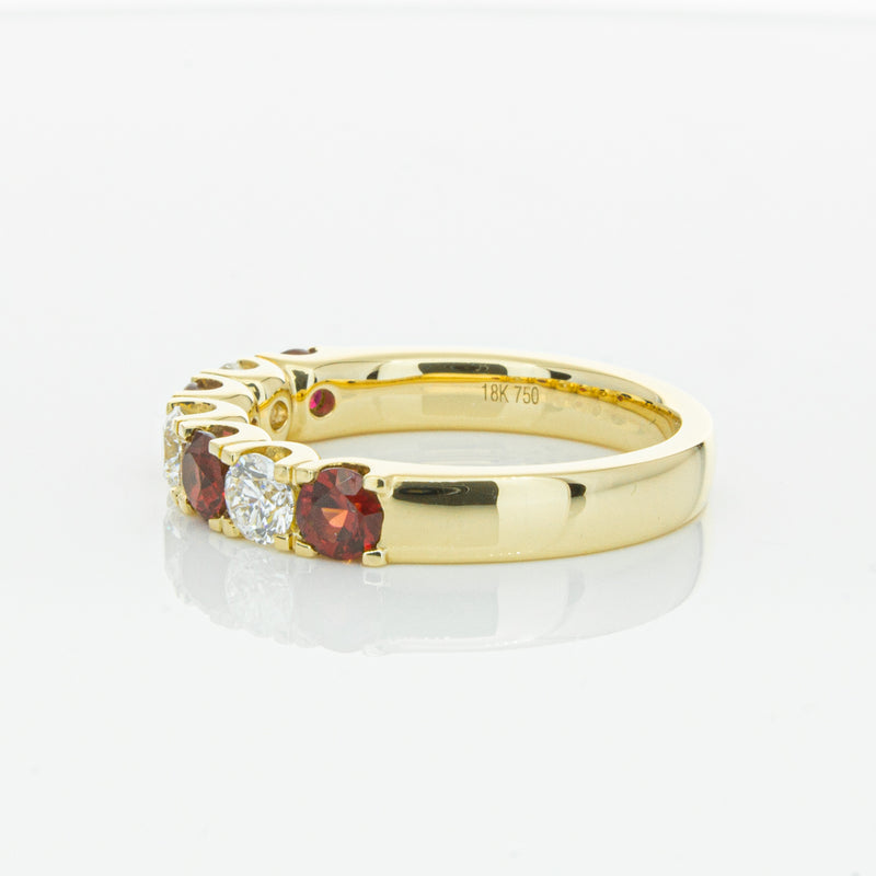 18ct Yellow Gold Ruby & Diamond Rialto Ring-Ring-Walker & Hall