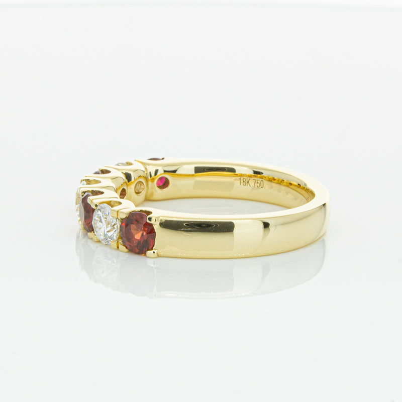 18ct Yellow Gold Ruby & Diamond Rialto Ring-Ring-Walker & Hall