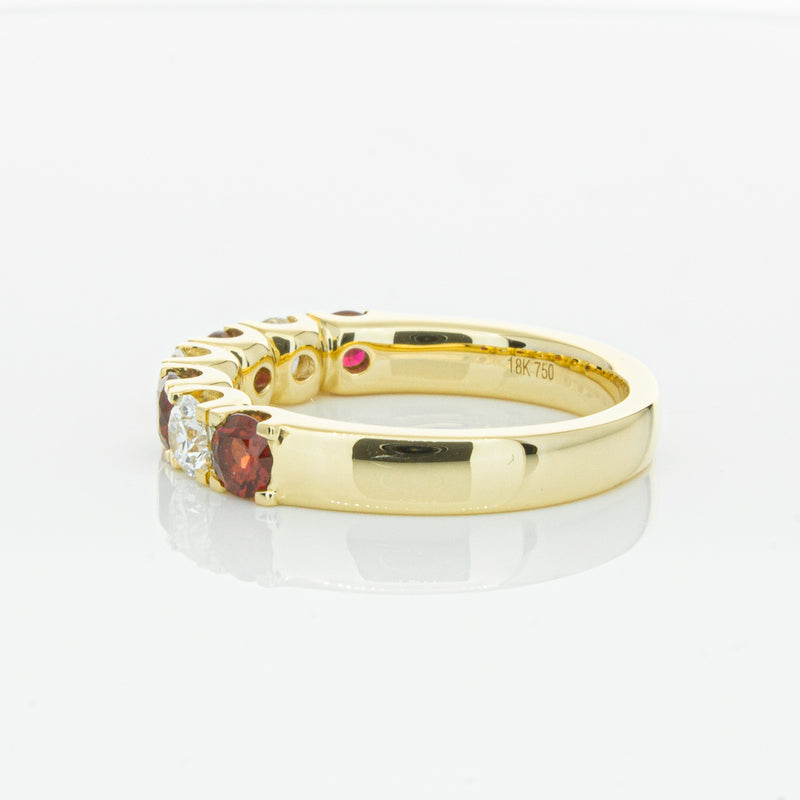 18ct Yellow Gold Ruby & Diamond Rialto Ring-Ring-Walker & Hall