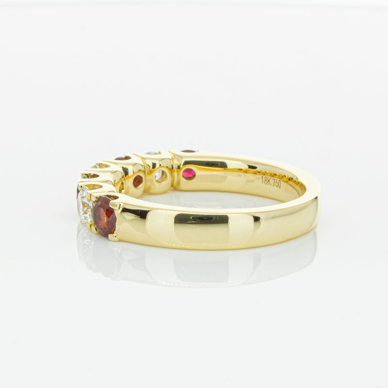 18ct Yellow Gold Ruby & Diamond Rialto Ring-Ring-Walker & Hall