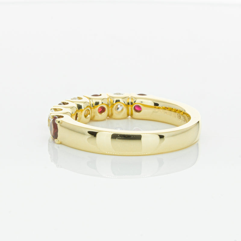 18ct Yellow Gold Ruby & Diamond Rialto Ring-Ring-Walker & Hall