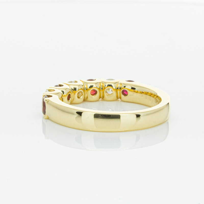 18ct Yellow Gold Ruby & Diamond Rialto Ring-Ring-Walker & Hall