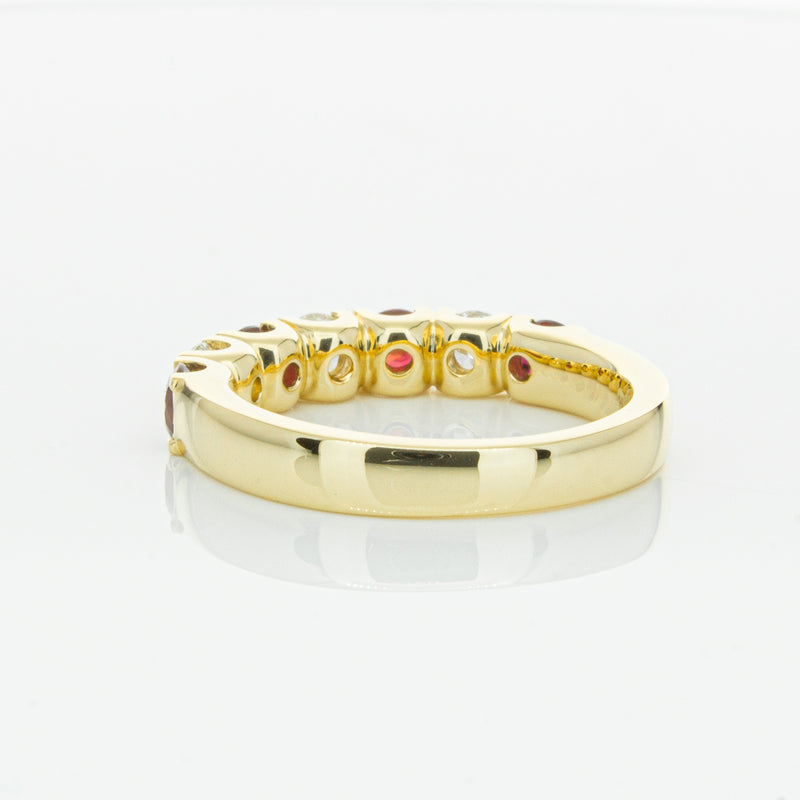 18ct Yellow Gold Ruby & Diamond Rialto Ring-Ring-Walker & Hall