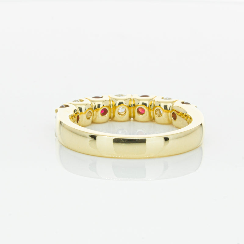 18ct Yellow Gold Ruby & Diamond Rialto Ring-Ring-Walker & Hall