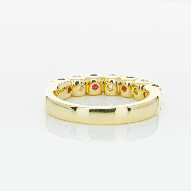 18ct Yellow Gold Ruby & Diamond Rialto Ring-Ring-Walker & Hall