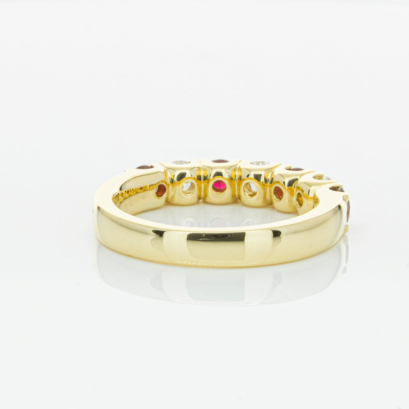 18ct Yellow Gold Ruby & Diamond Rialto Ring-Ring-Walker & Hall