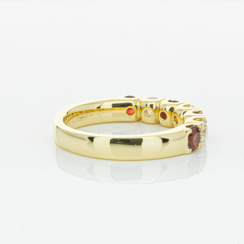 18ct Yellow Gold Ruby & Diamond Rialto Ring-Ring-Walker & Hall