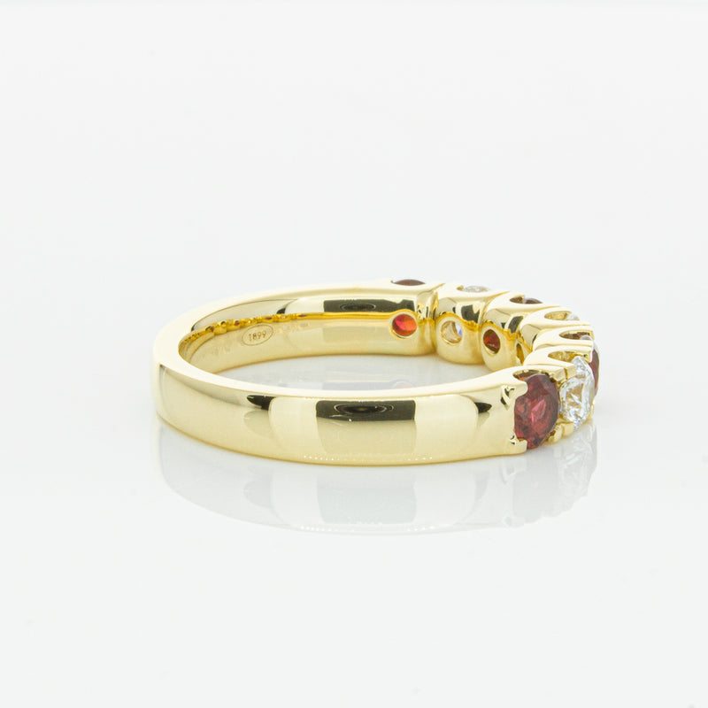18ct Yellow Gold Ruby & Diamond Rialto Ring-Ring-Walker & Hall