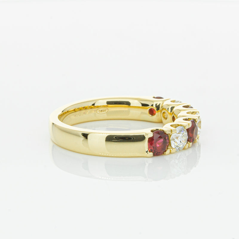 18ct Yellow Gold Ruby & Diamond Rialto Ring-Ring-Walker & Hall