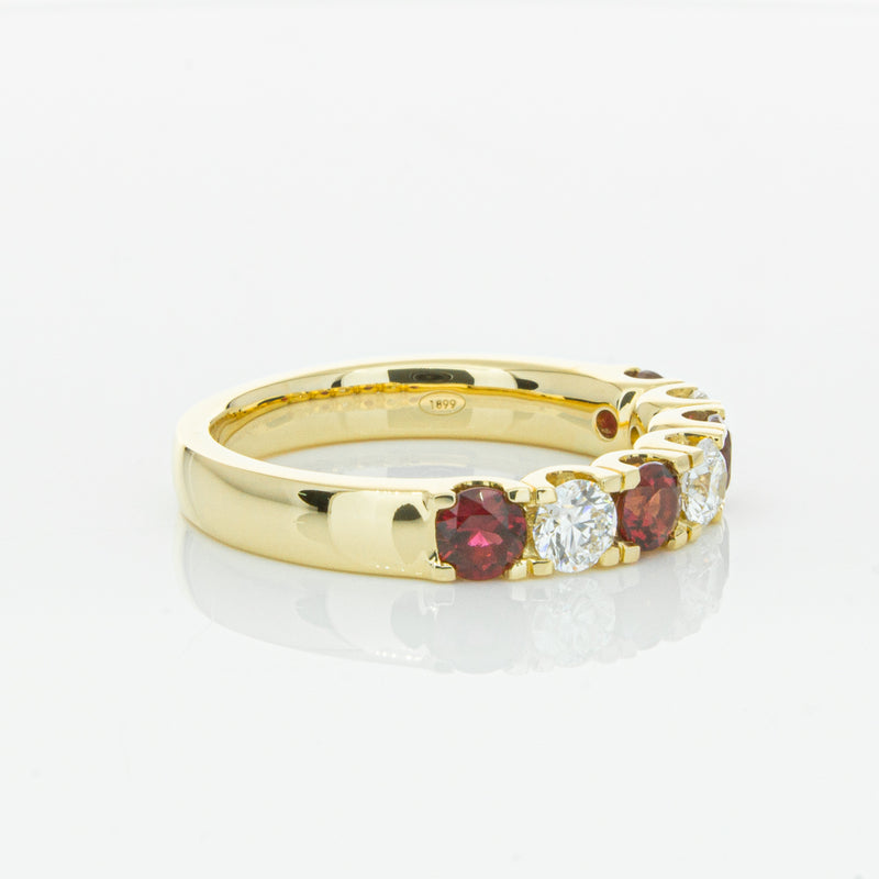 18ct Yellow Gold Ruby & Diamond Rialto Ring-Ring-Walker & Hall