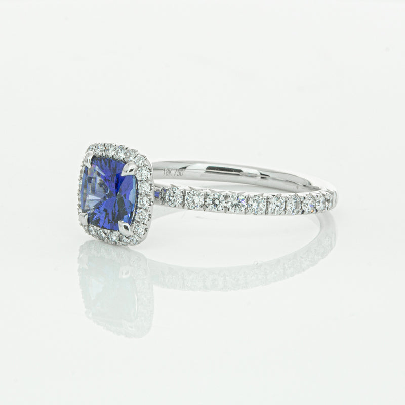 18ct White Gold Sapphire & Diamond Ring-Ring-Walker & Hall
