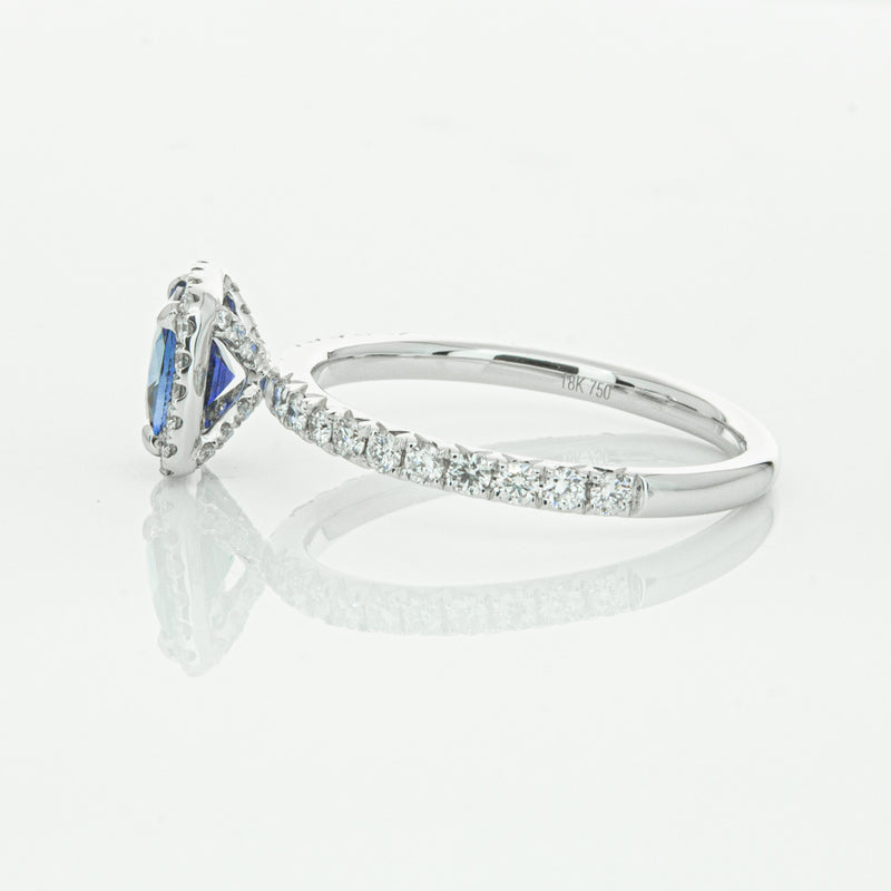 18ct White Gold Sapphire & Diamond Ring-Ring-Walker & Hall