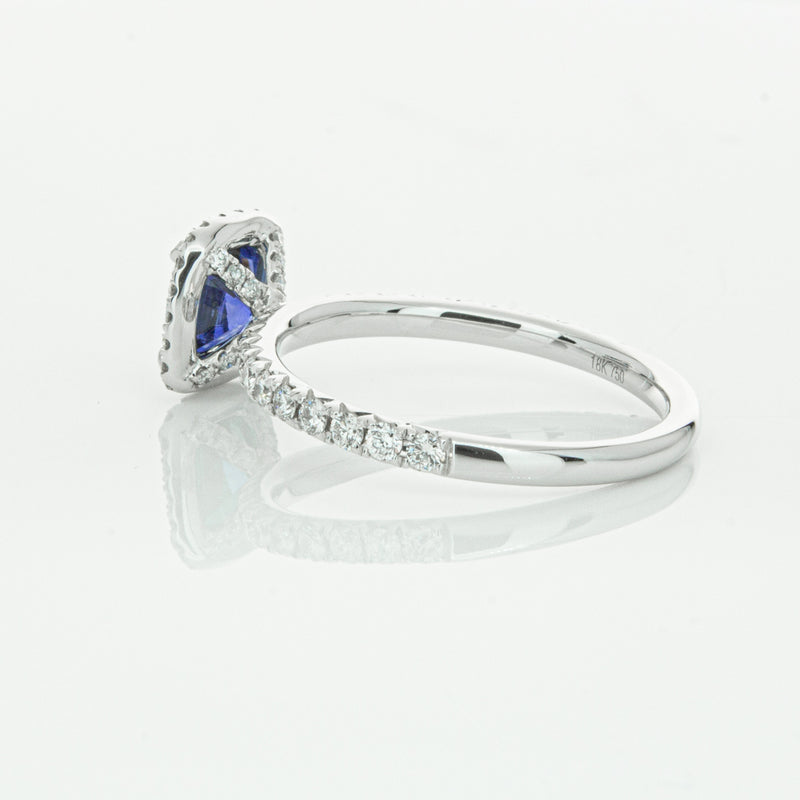 18ct White Gold Sapphire & Diamond Ring-Ring-Walker & Hall