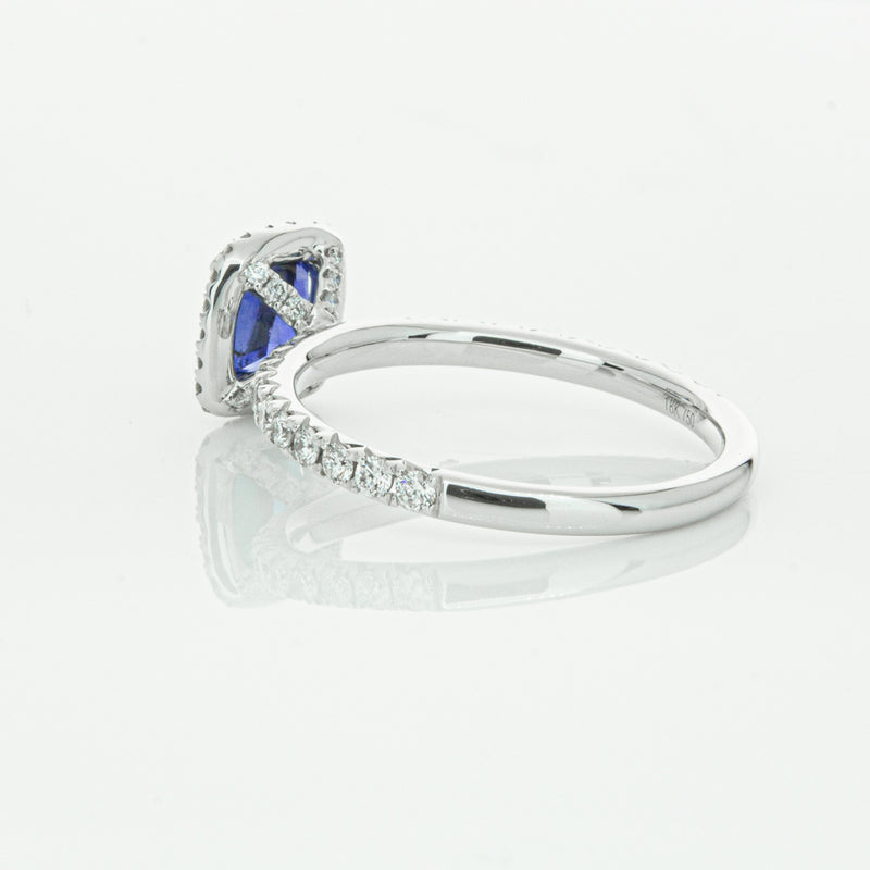 18ct White Gold Sapphire & Diamond Ring-Ring-Walker & Hall