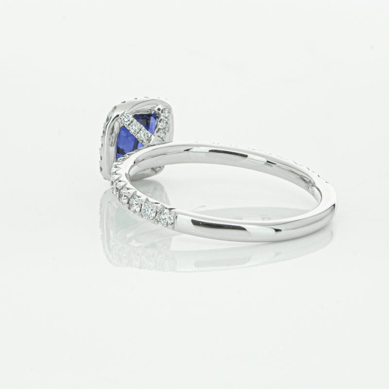 18ct White Gold Sapphire & Diamond Ring-Ring-Walker & Hall