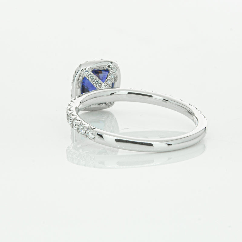 18ct White Gold Sapphire & Diamond Ring-Ring-Walker & Hall