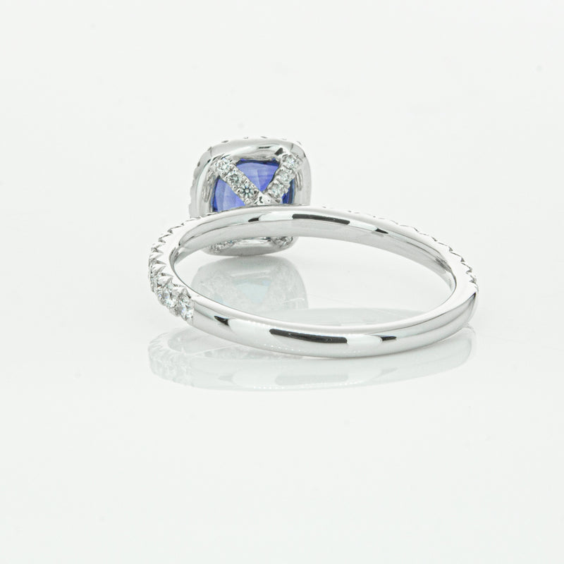 18ct White Gold Sapphire & Diamond Ring-Ring-Walker & Hall
