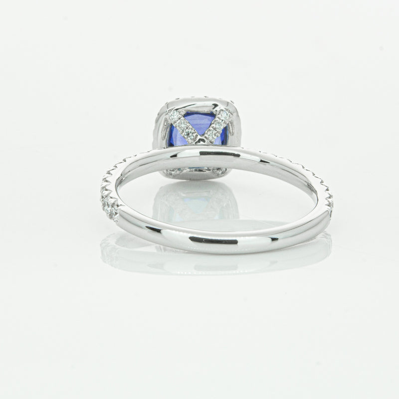 18ct White Gold Sapphire & Diamond Ring-Ring-Walker & Hall