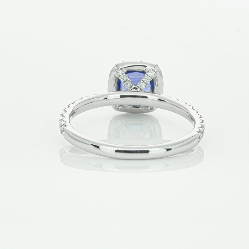 18ct White Gold Sapphire & Diamond Ring-Ring-Walker & Hall