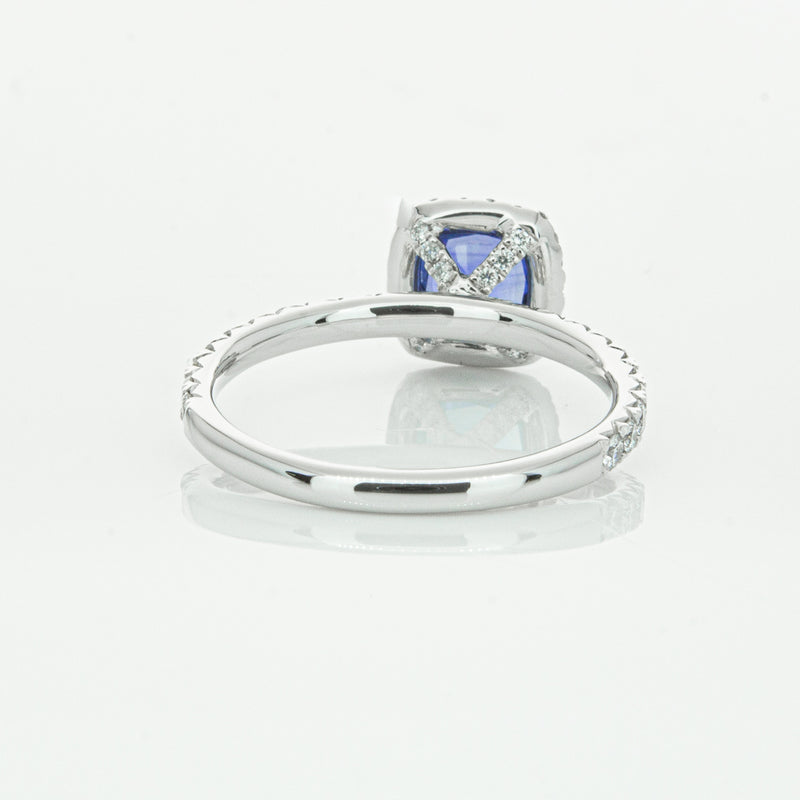 18ct White Gold Sapphire & Diamond Ring-Ring-Walker & Hall