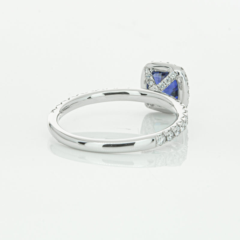 18ct White Gold Sapphire & Diamond Ring-Ring-Walker & Hall