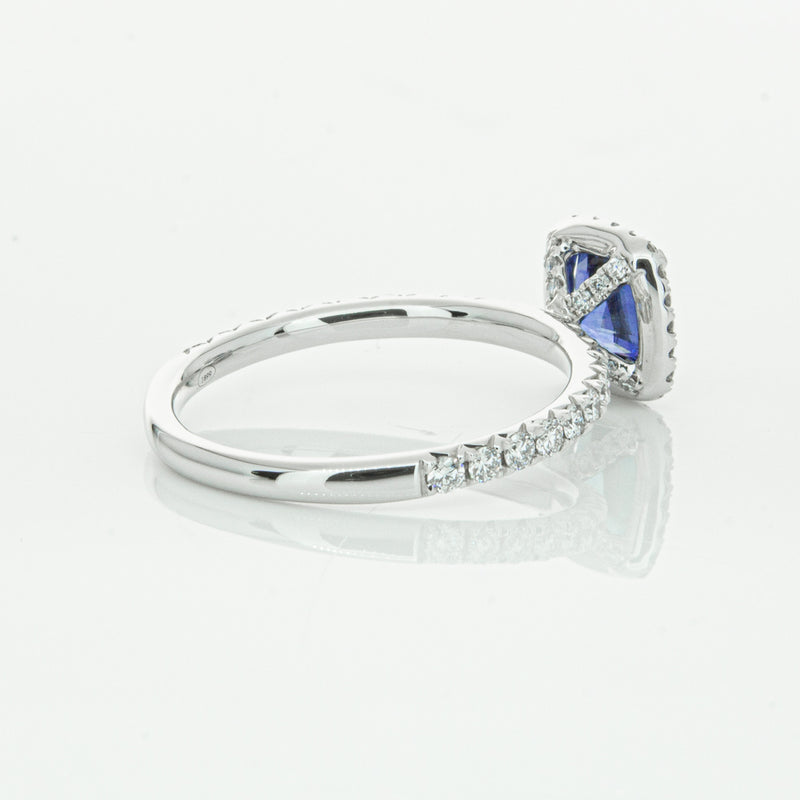 18ct White Gold Sapphire & Diamond Ring-Ring-Walker & Hall