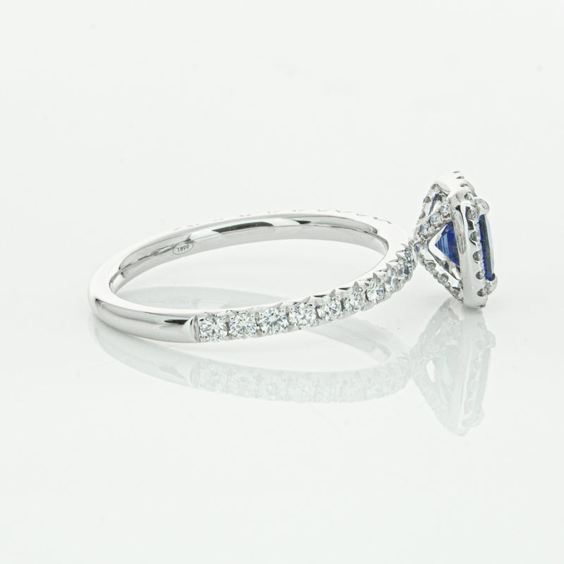18ct White Gold Sapphire & Diamond Ring-Ring-Walker & Hall
