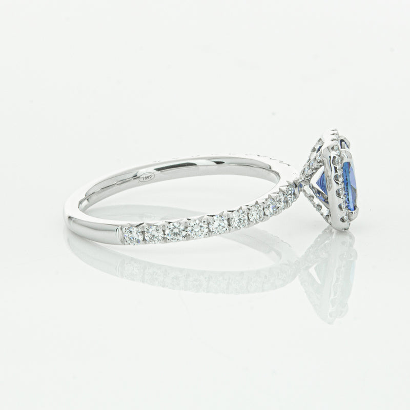 18ct White Gold Sapphire & Diamond Ring-Ring-Walker & Hall