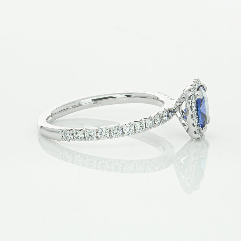 18ct White Gold Sapphire & Diamond Ring-Ring-Walker & Hall