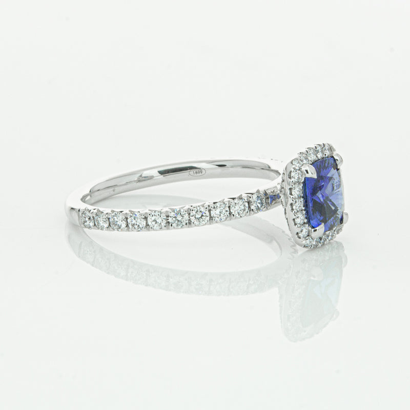 18ct White Gold Sapphire & Diamond Ring-Ring-Walker & Hall