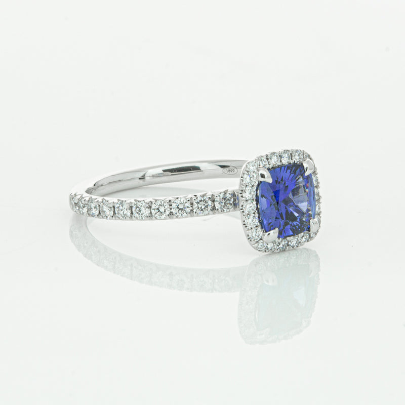 18ct White Gold Sapphire & Diamond Ring-Ring-Walker & Hall