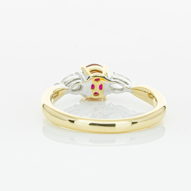 18ct Yellow Gold Ruby & Diamond Ring-Ring-Walker & Hall