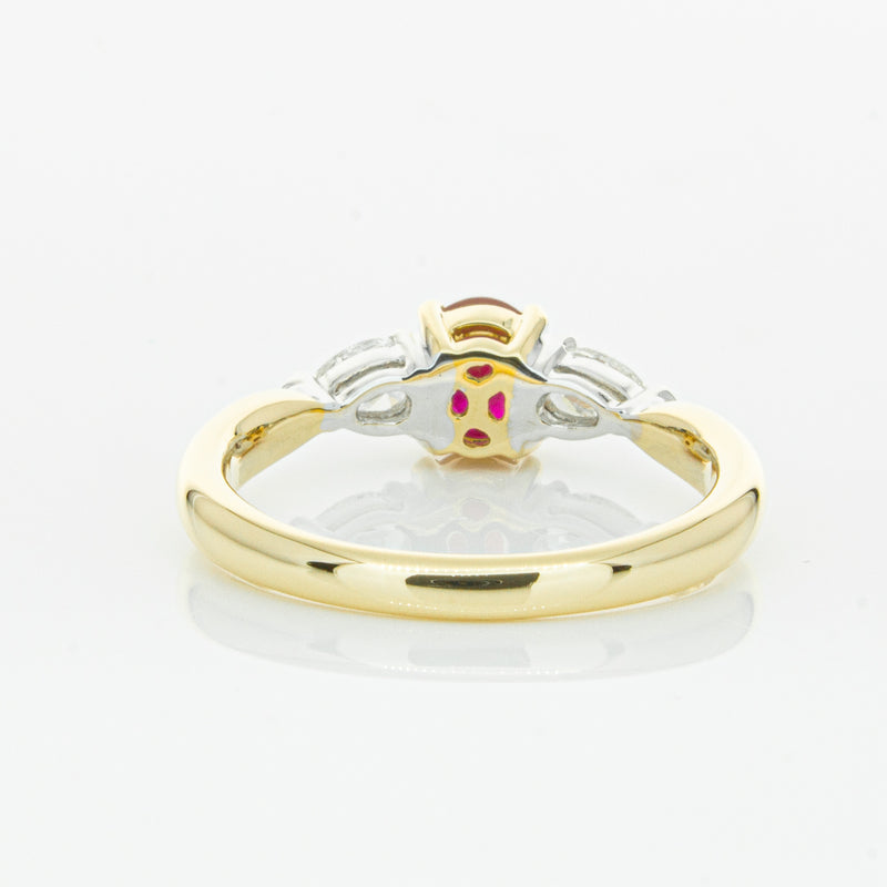 18ct Yellow Gold Ruby & Diamond Ring-Ring-Walker & Hall