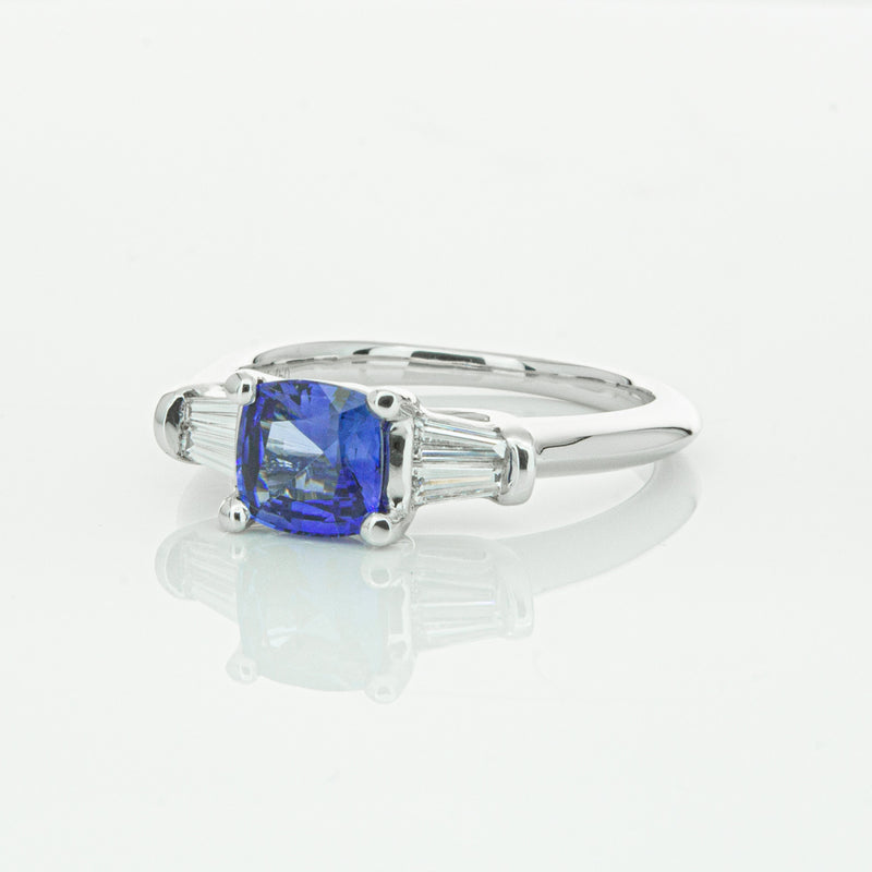18ct White Gold Sapphire & Diamond Ring-Ring-Walker & Hall
